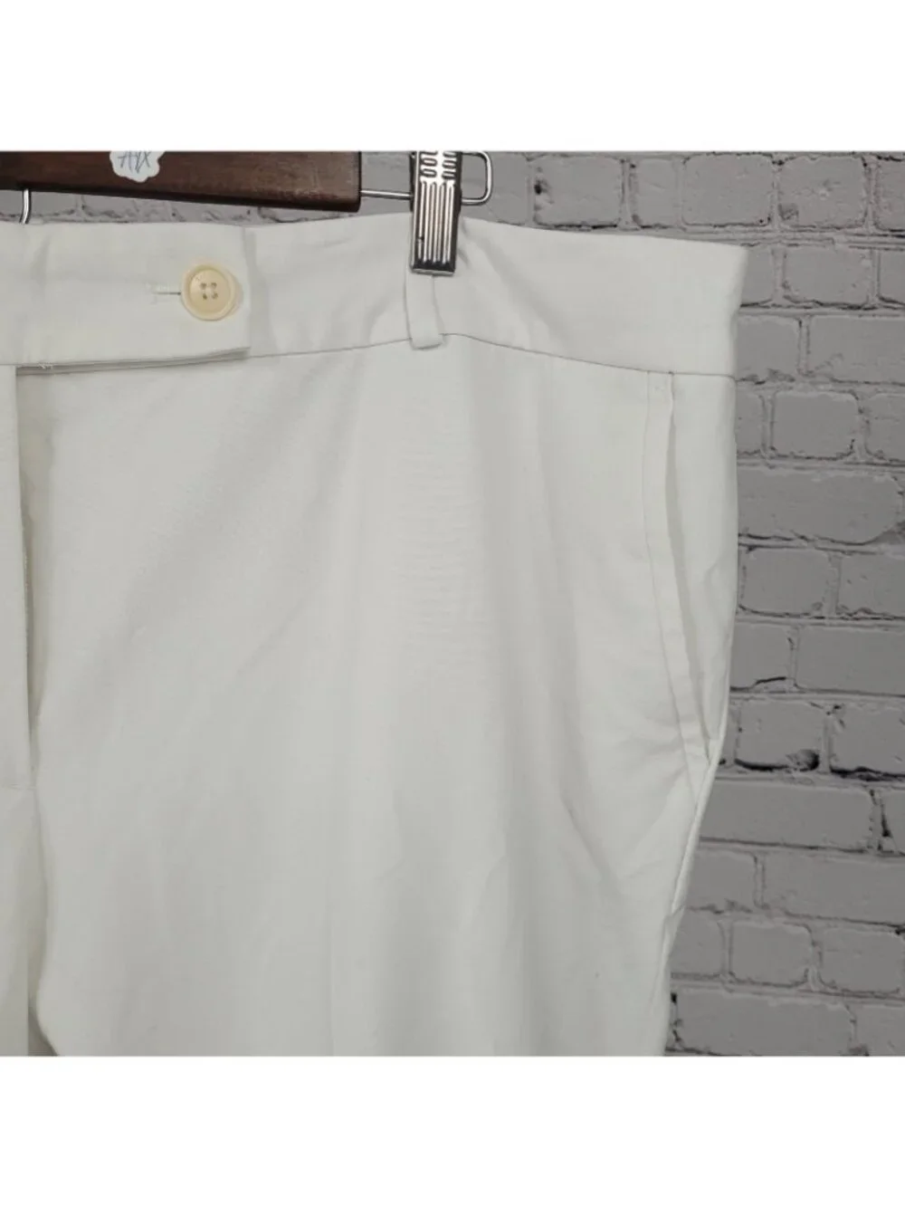 Talbots White Signature High Rise Straight Leg Lined Chino Pants 20L (41x34) - Picture 10 of 14